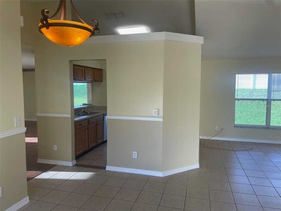 Great room dining area and family/living room.