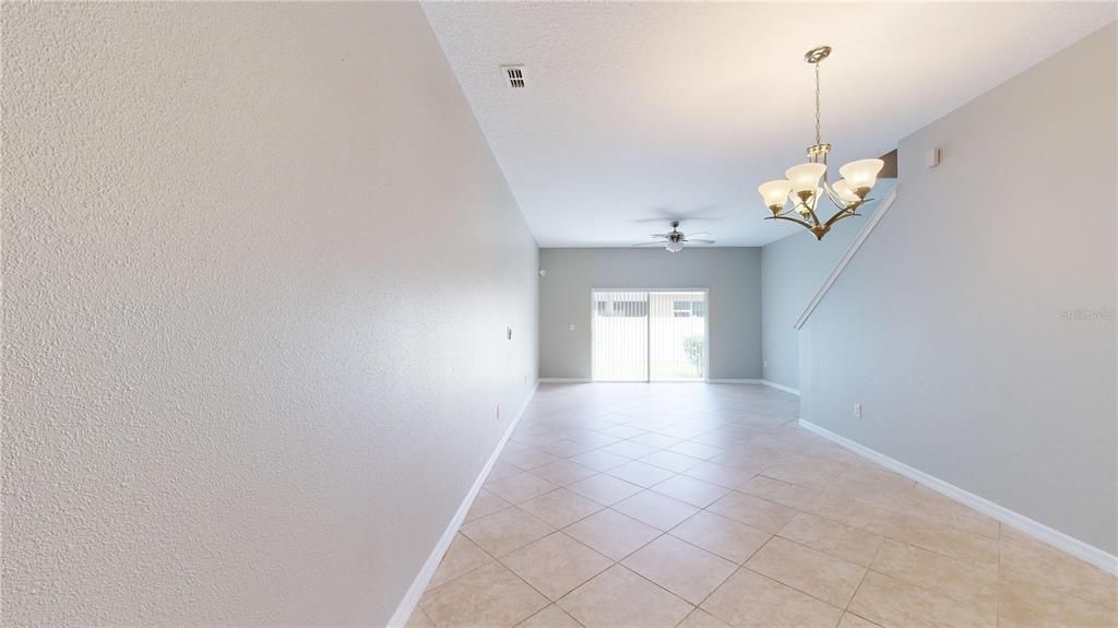 Open floor plan... view of family room area.