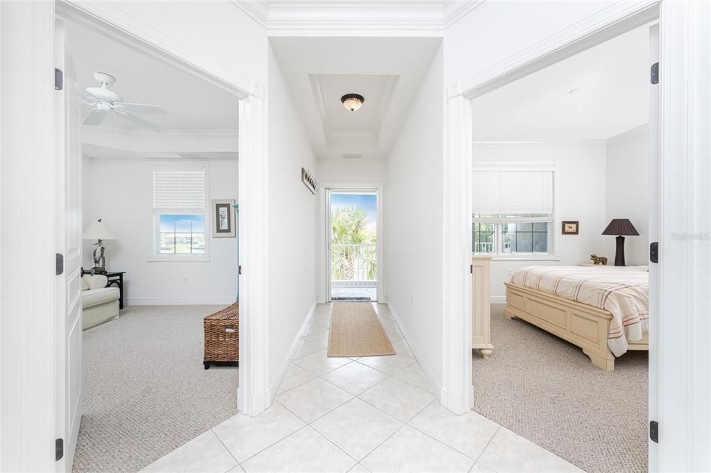 Entry door has hidden retractable screen door. to capture the breeze throught out the condo.