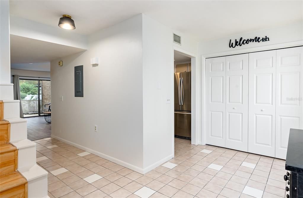 Front foyer and small dinette space.