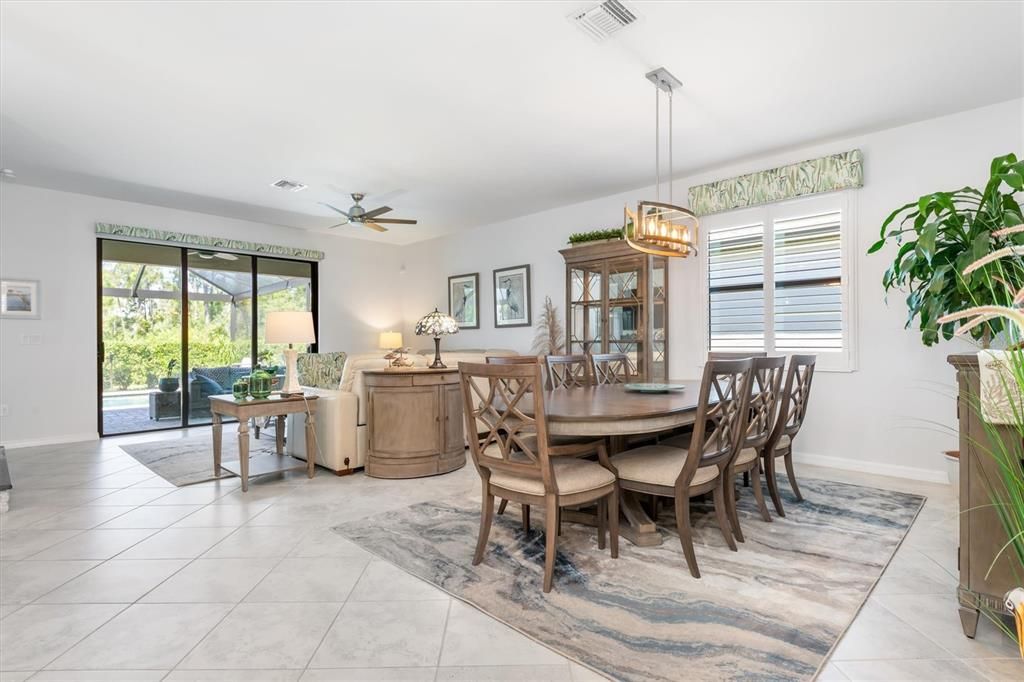 Kitchen opens to the Dining & the Family Rm