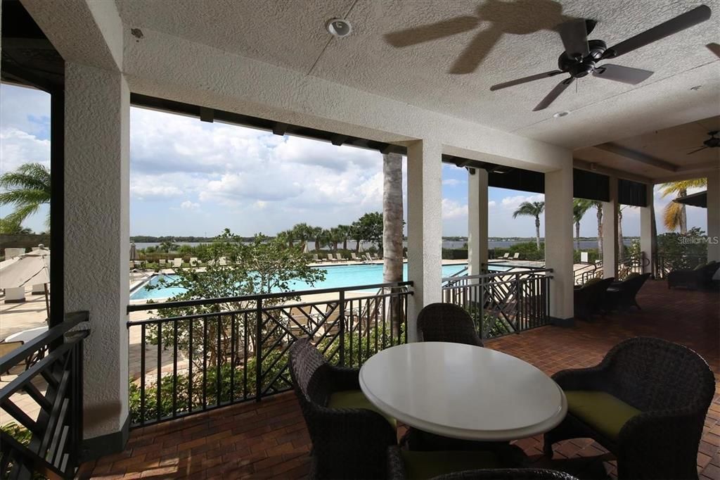 PORCH OVERLOOKING MAIN POOL