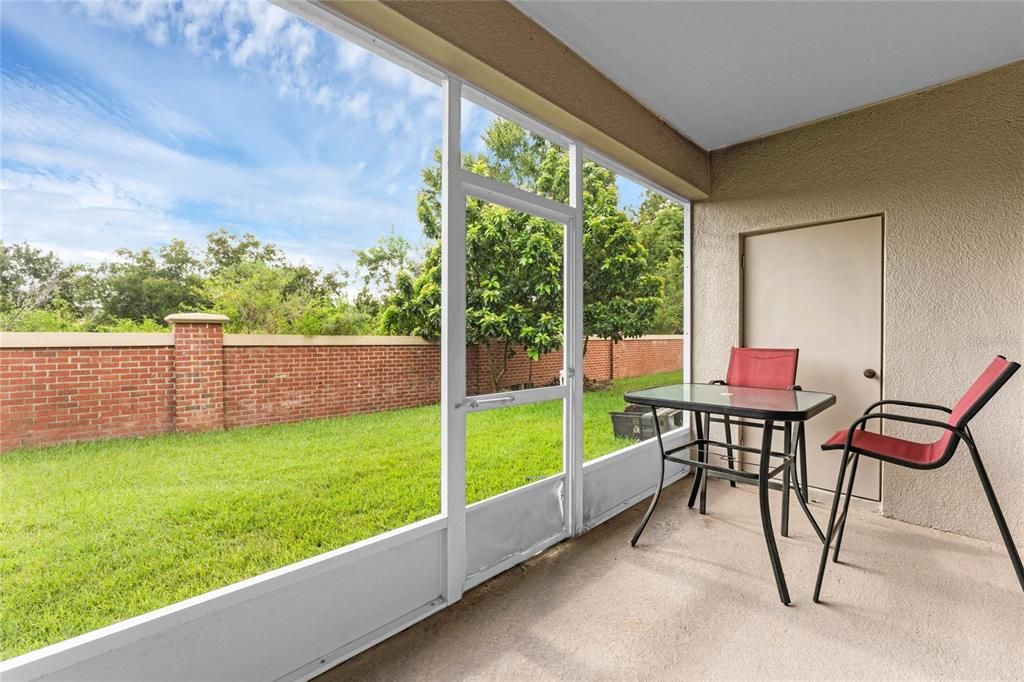 Enclosed patio space