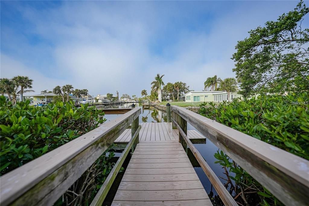 Private dock for fishing and relaxing.