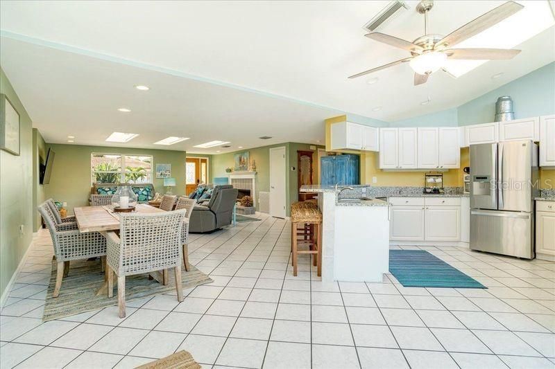 Kitchen and open floorplan view