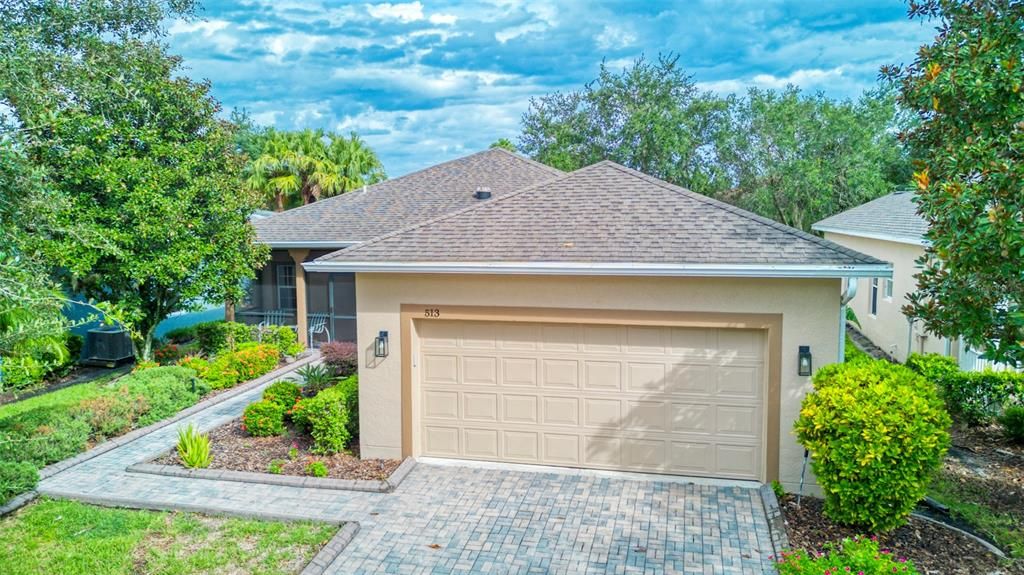 2 car garage with newer electric door opener that is very quiet and Bluetooth enabled!