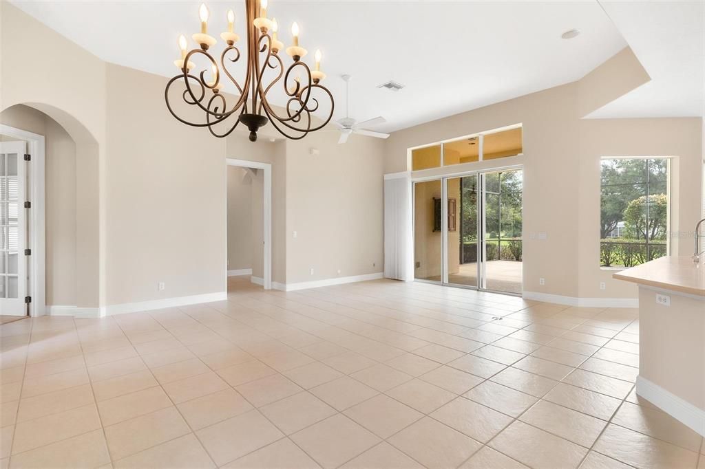 Great Room with Sliding Doors leading to Lanai