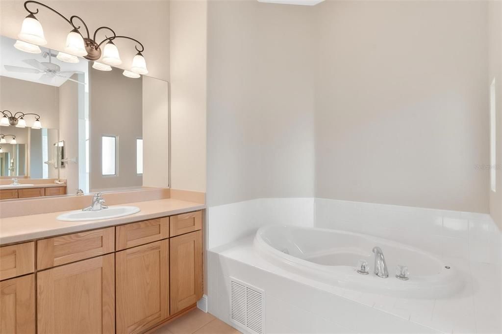 Primary Bathroom with Dual Vanities