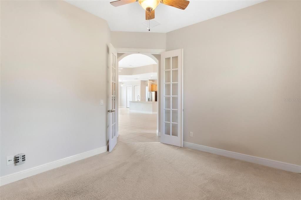 Den/Office Area with French Doors Entry