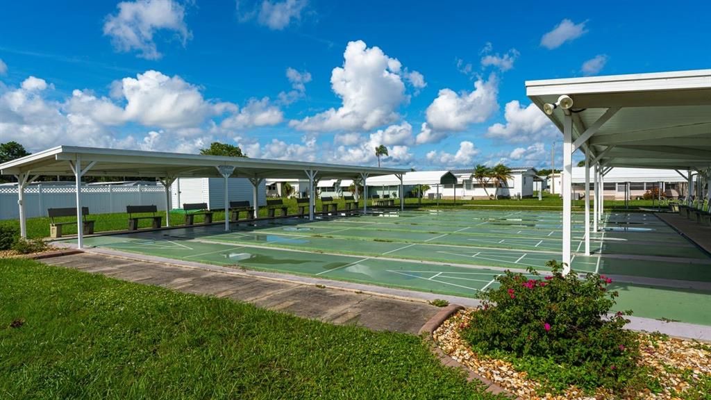 Shuffleboard courts.