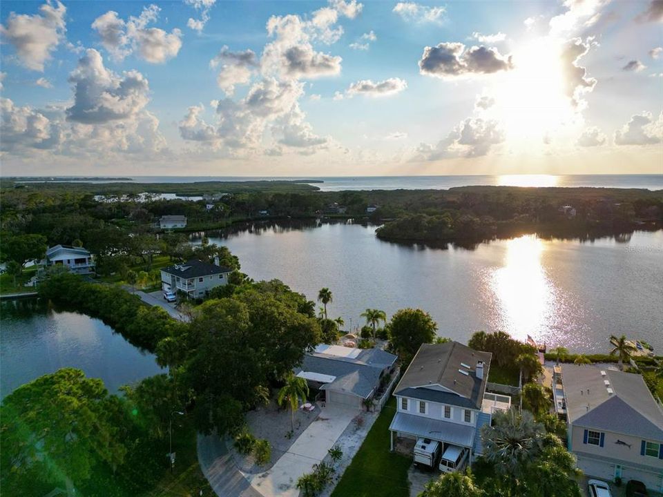 Aerial of Bay and Gulf of Mexico