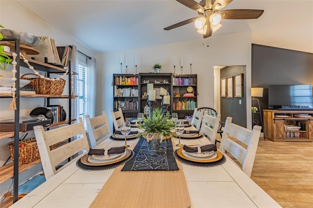 Dining Area Open to Kitchen and Family Area