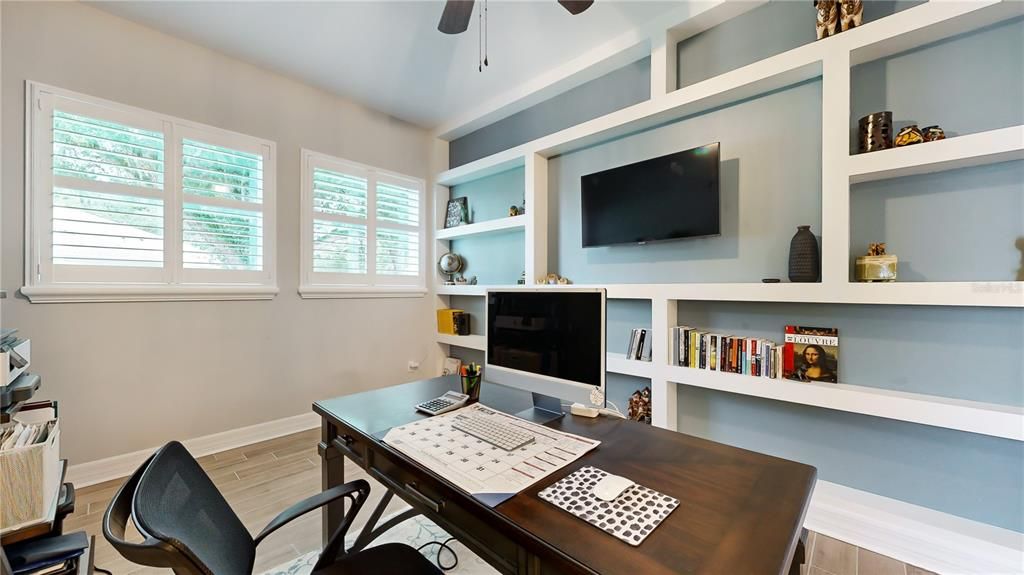 Office with custom built-ins