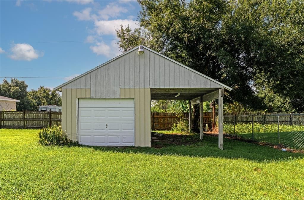 Shed with carport