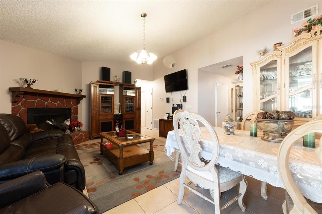 Interior - living room and dining room (open floor plan)