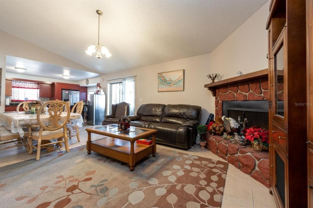 Interior - living room and dining room (open floor plan)