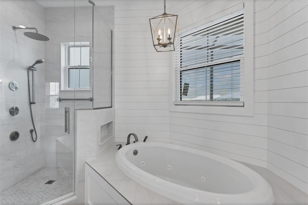 Top Level Primary Bath with Shower and Tub