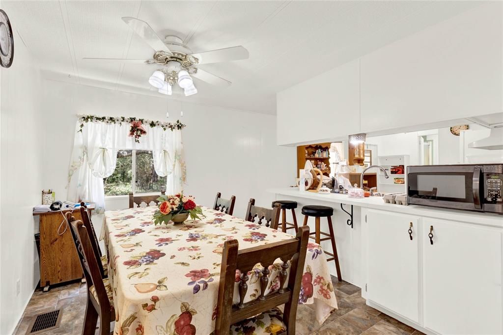 Dinning room is open to Kitchen