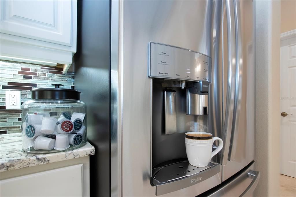 Keurig integrated into the refrigerator