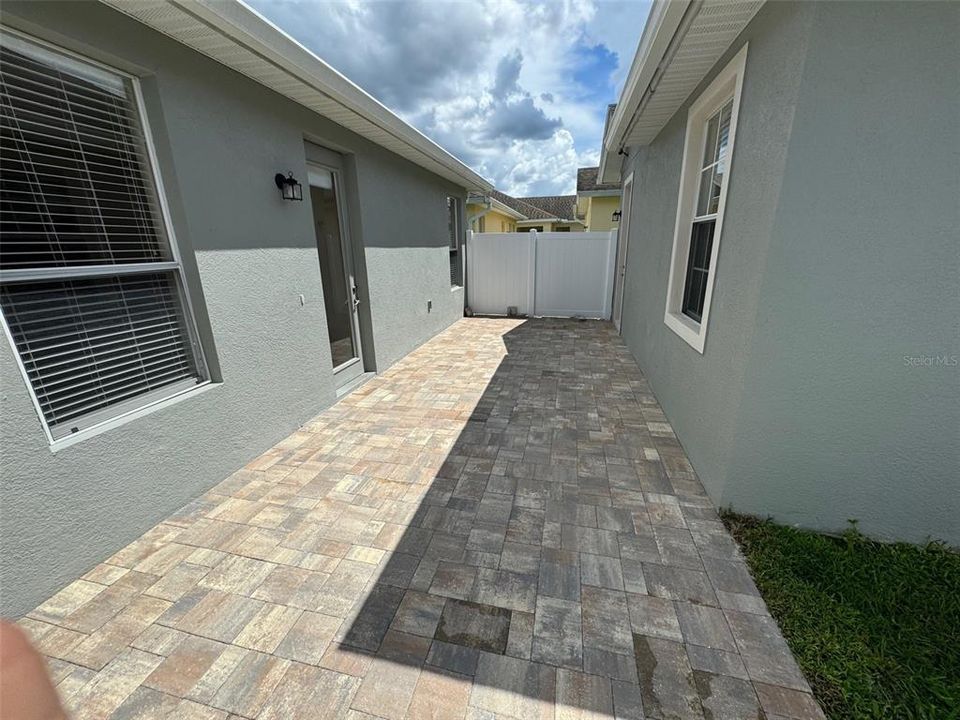 Brand new patio and new fence around the back yard!