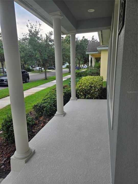 Great front covered patio!