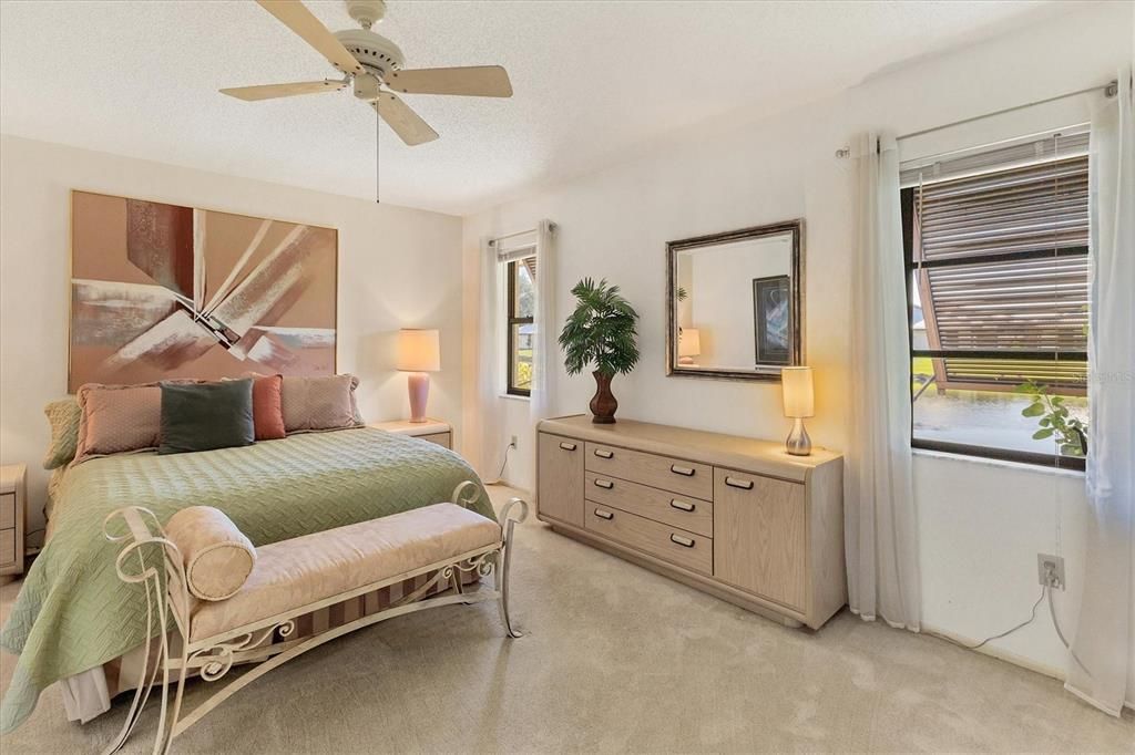 master bedroom with water views