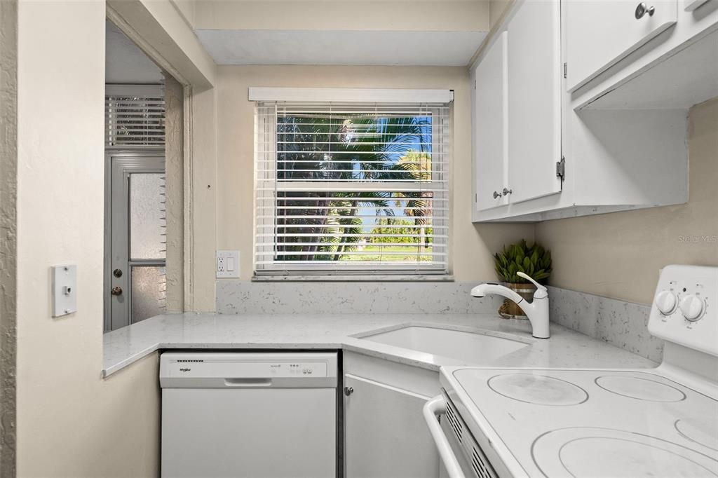 Kitchen with a nice window