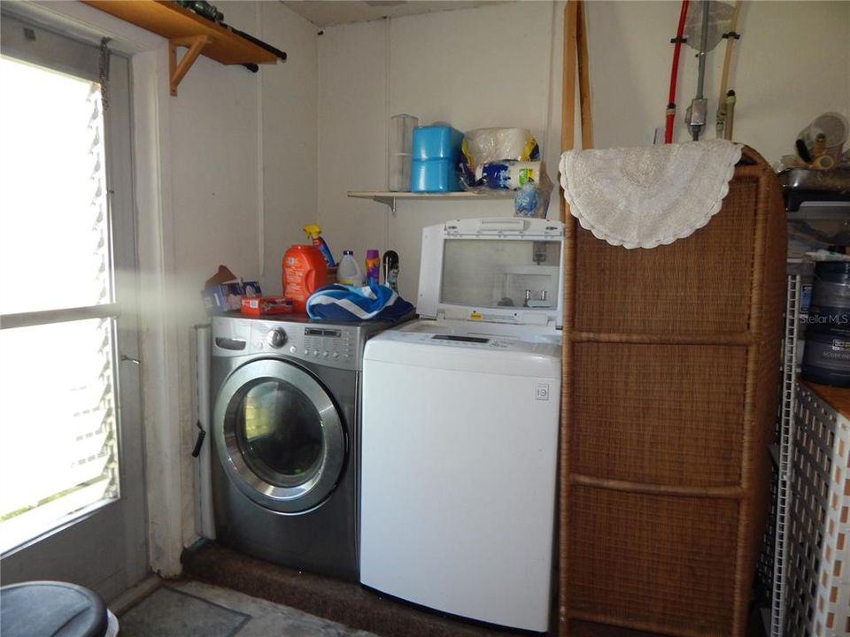 Laundry in garage