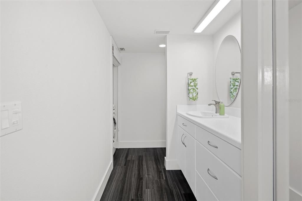 1/2 bath with Laundry closet