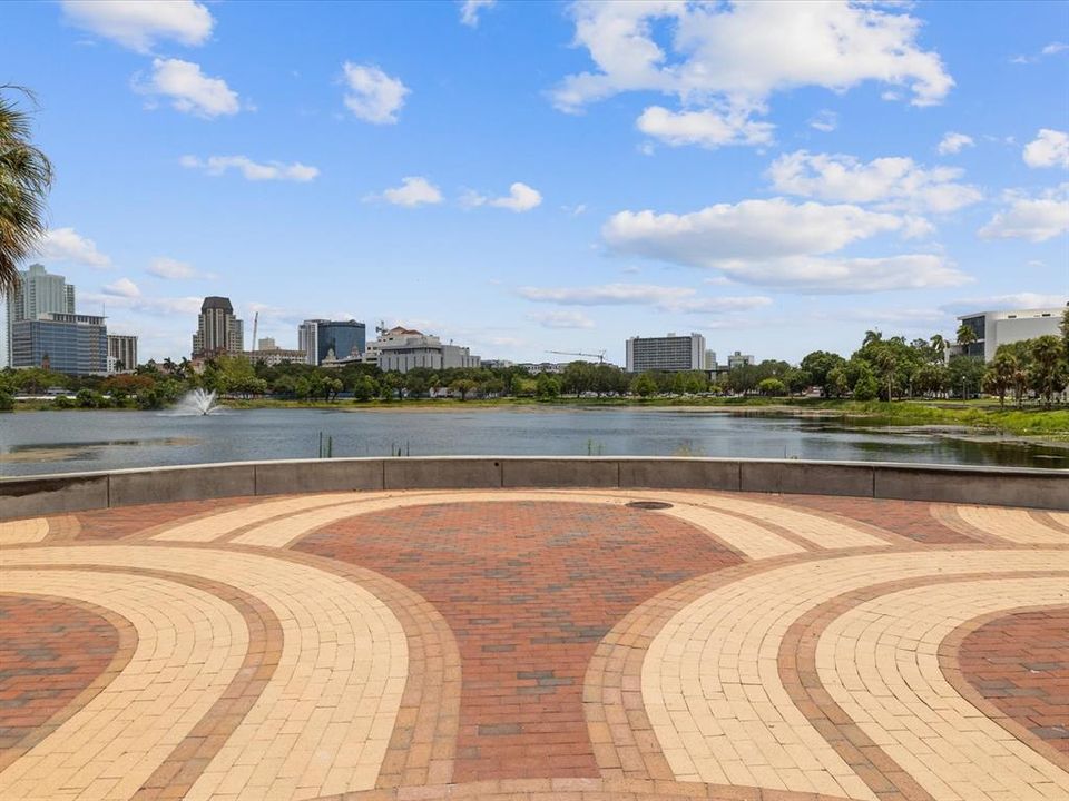 Mirror Lake Park across the street