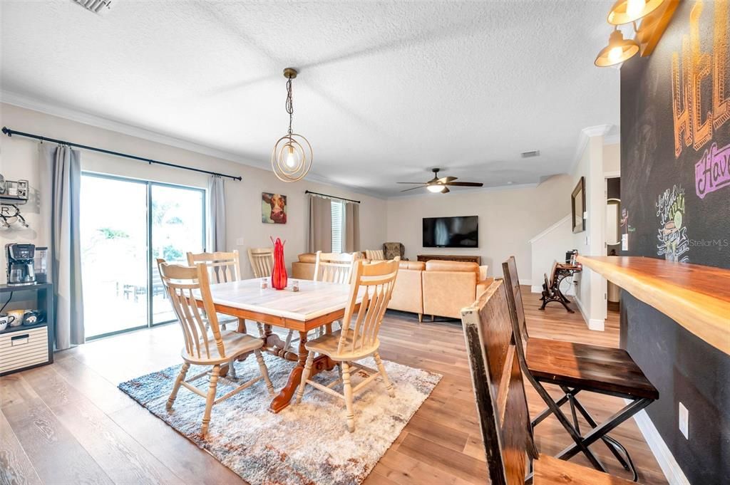 Large dining and living room combo