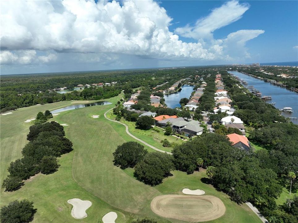 Aerial of Golf hold#18