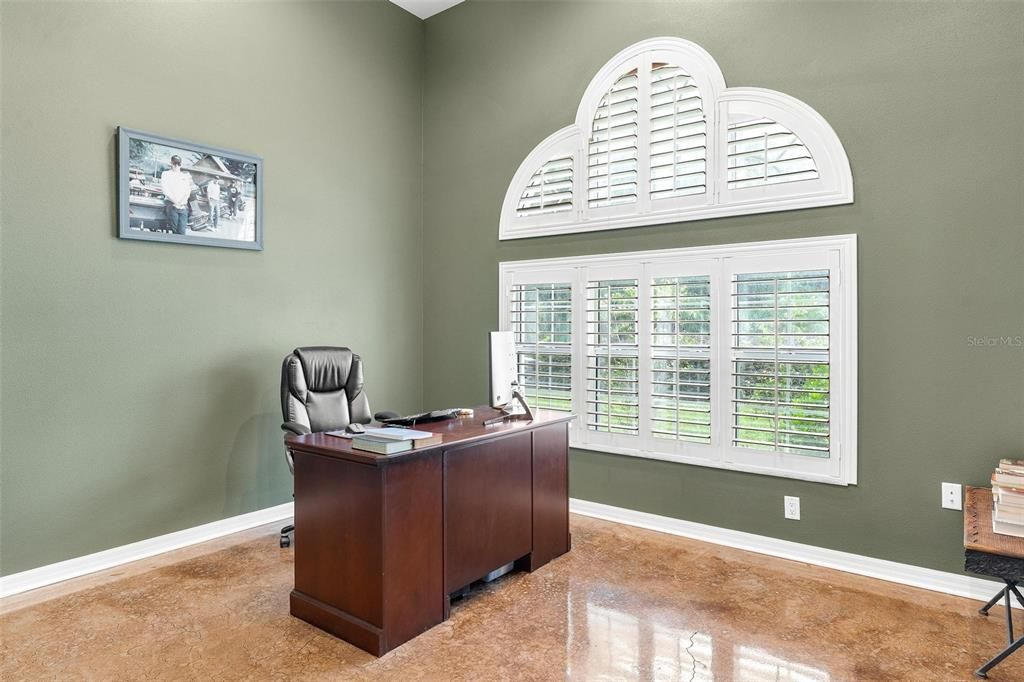 Den/Office Area with Plantation Shutters