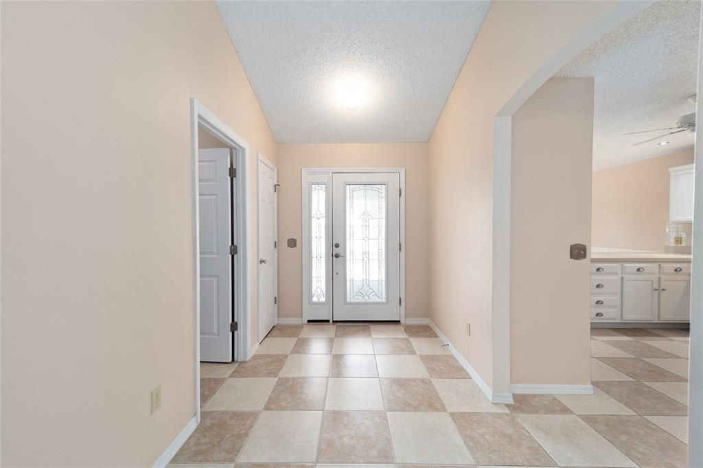 Tiled Entryway, with Front Hall Closet