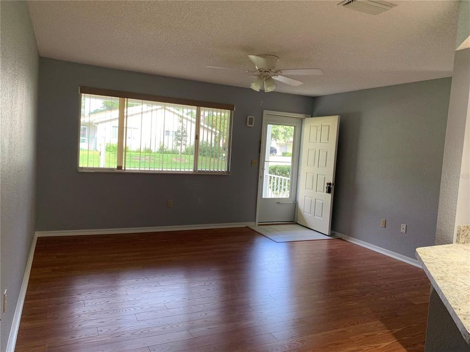 Living room looking at front entry way