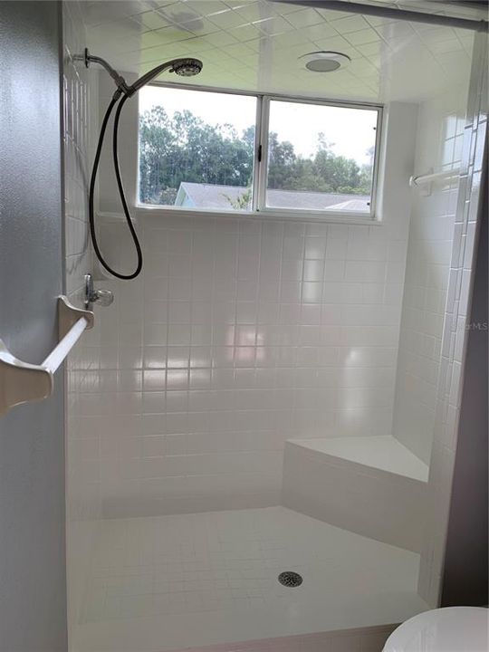 Walk in shower in master bath