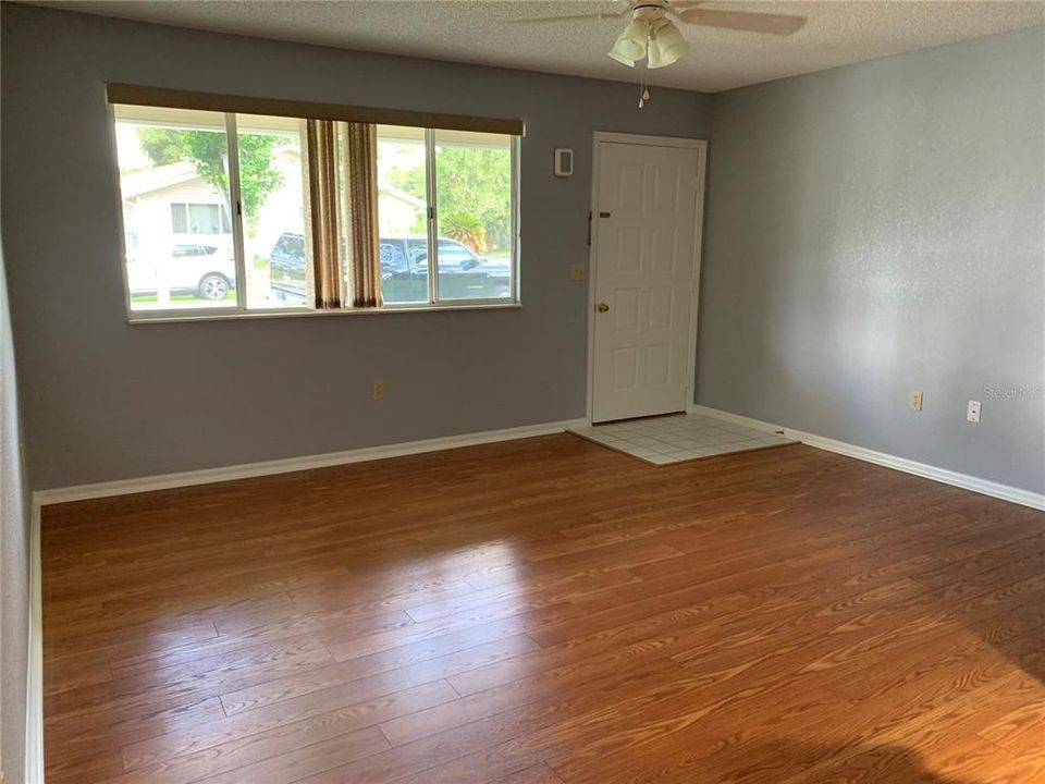 Living room with large window