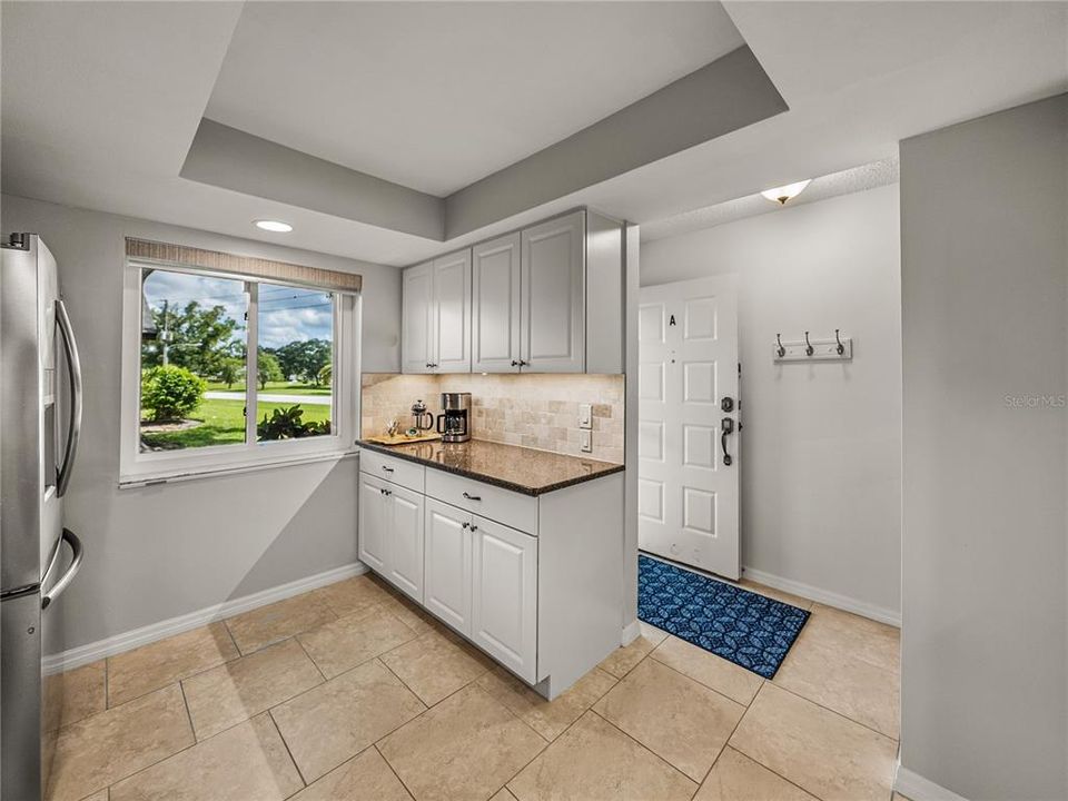 Coffee or breakfast bar with added cabinets for extra storage~