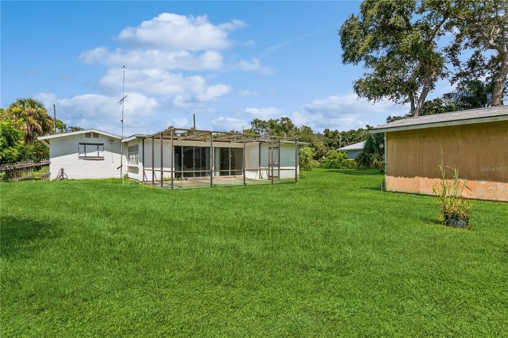 Backyard with Storage Shed