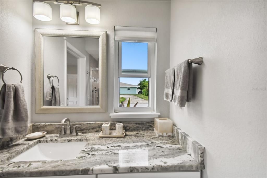 Primary bathroom with large shower