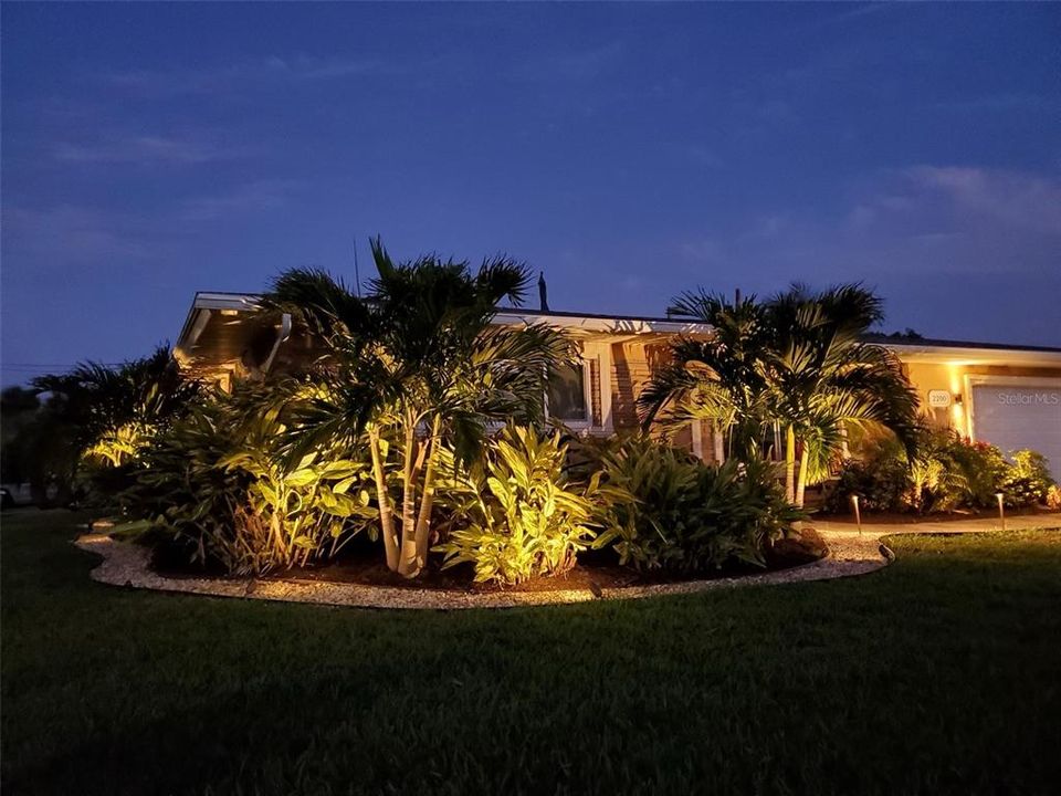 Landscaping lighting for beautiful tropical atmosphere