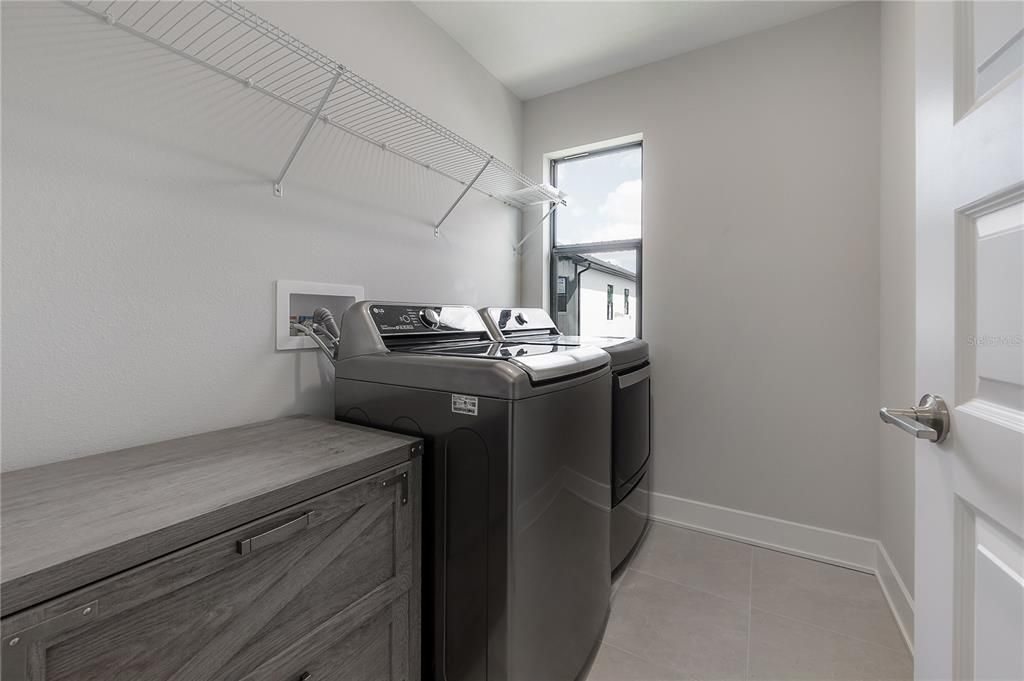 Upstairs laundty Room with Washer and Dryer