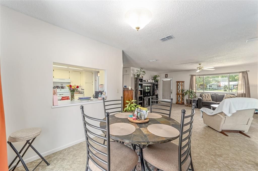 dining area looking towards front door