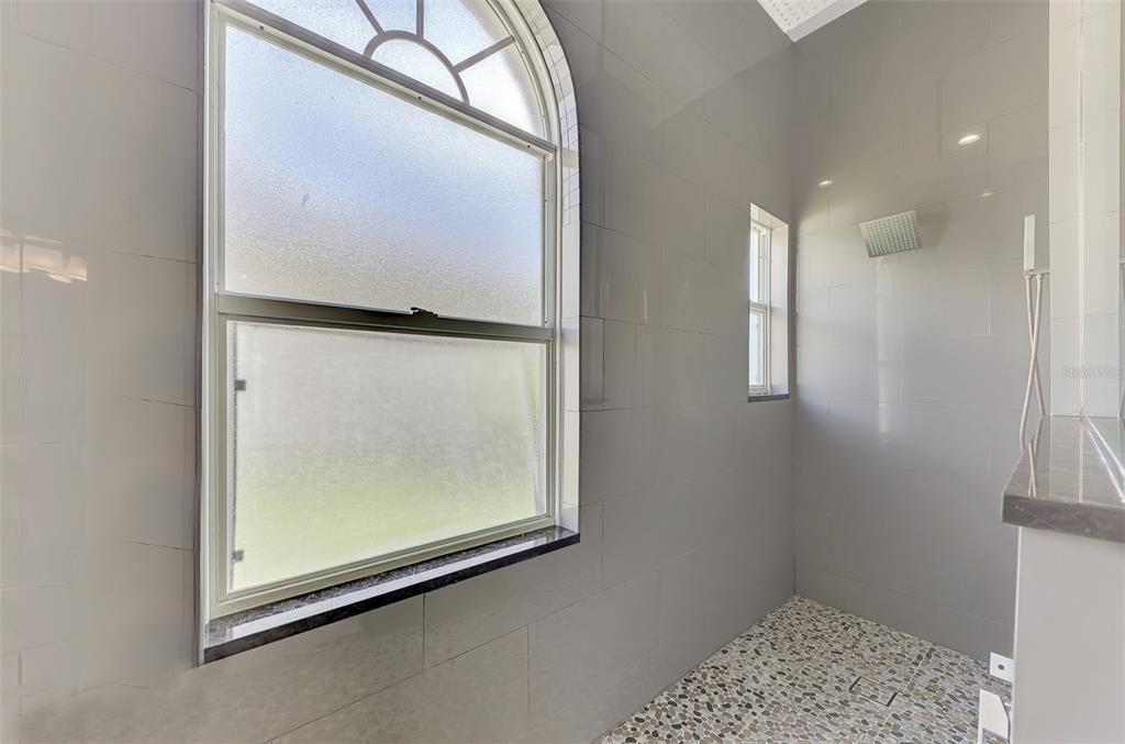 Large, spa like, walk-in shower.