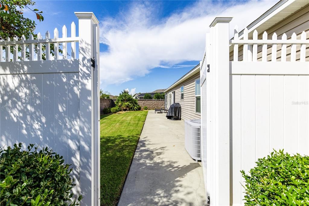 Entrance to your Oversized PRIVATE YARD!