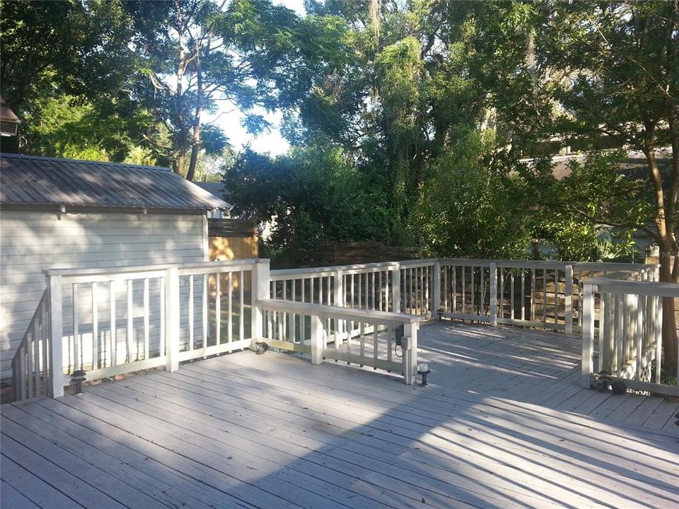 Large two level Deck off the Kitchen in the Back