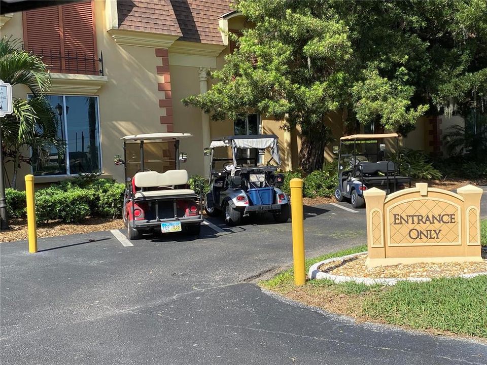 Golf Cart Parking at the North clubhouse