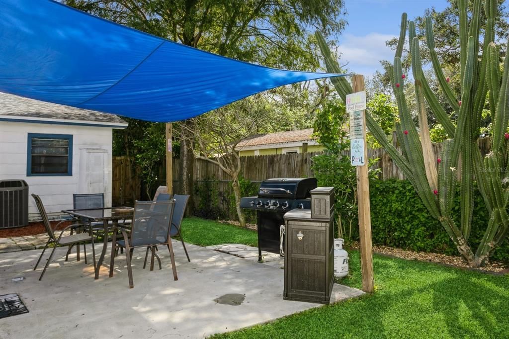 Shaded backyard getaway