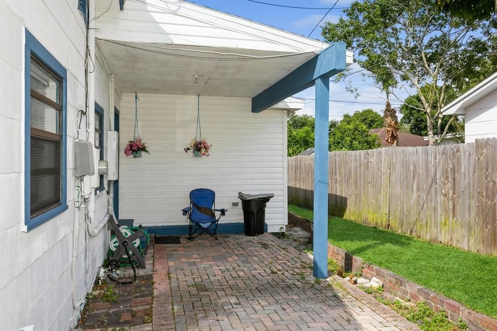 Carport over back door