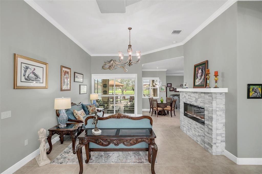 Family Room with fireplace